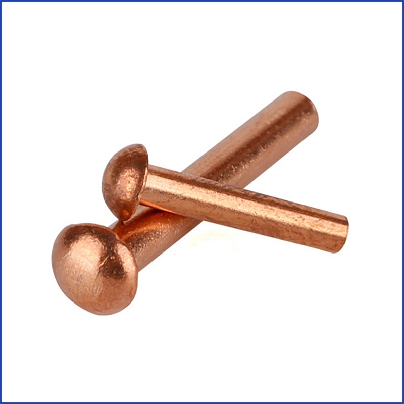 Đinh Tán Đầu Tròn Bằng Đồng Thau 3mm-40mm m1.5 m2 m2.5 m3 m4 m5 m6 m8 Chuyên Dụng