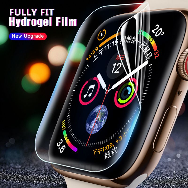 Miếng Dán Bảo Vệ Màn Hình Bằng Kính Mềm Cho Iwatch S7 S6 S5 S4 S3 40 42 44 41mm 45mm 49mm