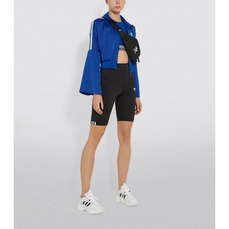 Quần leggin short Cycle Monogram đen logo in trắng hàng chuẩn