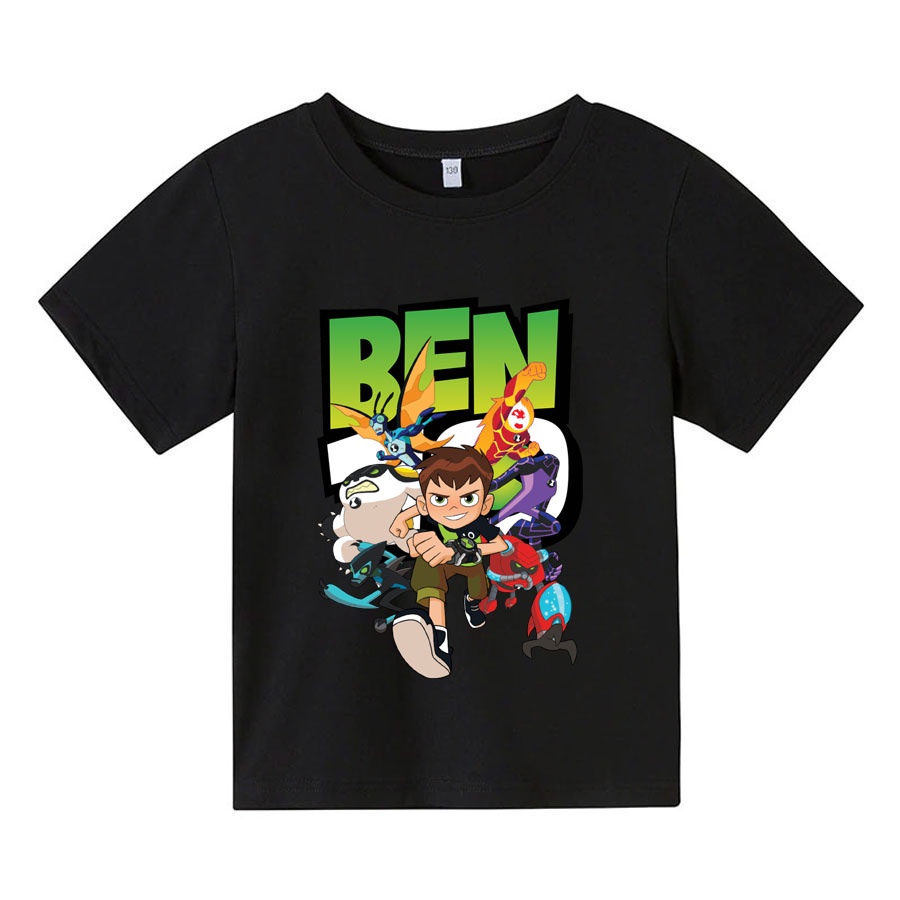 Áo thun trẻ em BEN 10, 4 màu, có size người lớn, King Cotton