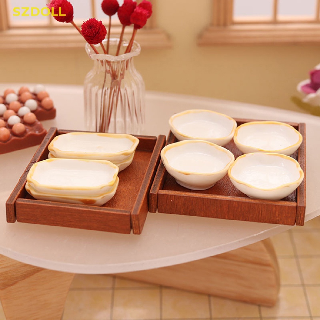 Set 4 / 5 Ấm Trà / Tách Cà Phê / Tách Sữa Thu Nhỏ 1: 12 Dùng Trang Trí Nhà Búp Bê DIY