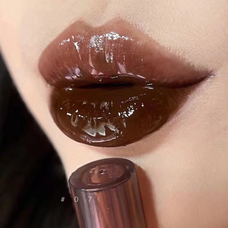 Son Kem Màu Đen / Nâu Hiệu Ứng Gương Trang Điểm Không Dính