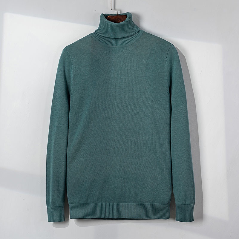 Ielgy Áo sweater Dệt Kim Chui Đầu Cổ Lọ Thời Trang Cho Nam