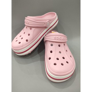 Dép sục baya crocs màu hồng cho bé, hàng xuất dư( tặng kèm 12 sticker)