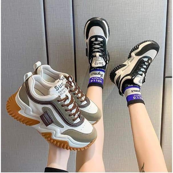 Giày Nữ Đế 2 Mầu Răng Cưa Mới La Loại Đẹp