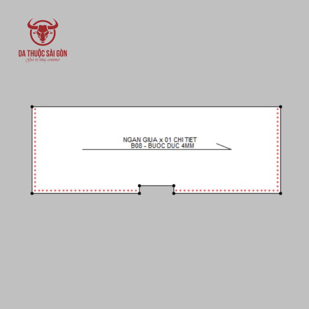 Rập ví nam bước đục 4mm full lỗ - Da Thuộc Sài Gòn - MSP: RAP-B08