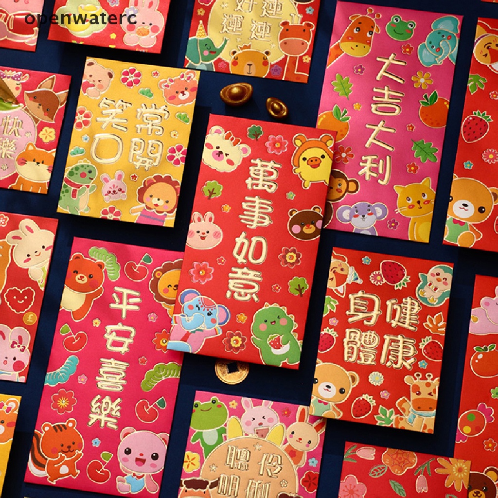 Set 6 Bao Lì Xì Đỏ May Mắn Mừng Năm Mới 2023
