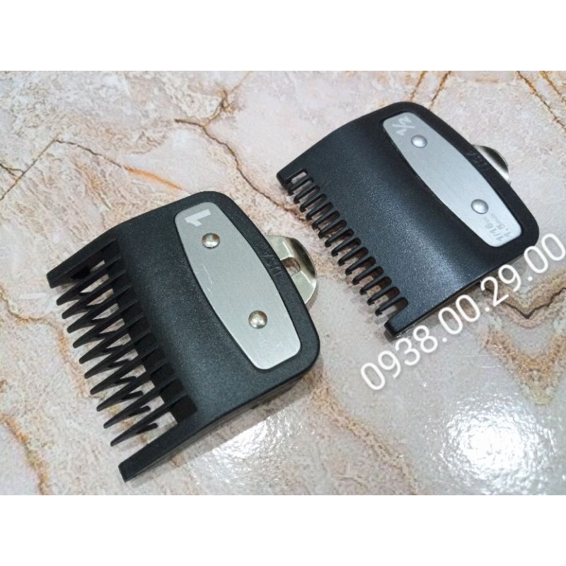 Cữ Tông Đơ Gá Thép USA 1.5mm và 3mm Loại Tốt, Bộ 2 Cữ Thép Cho Tông Đơ Wahl, Kemei, Surker.