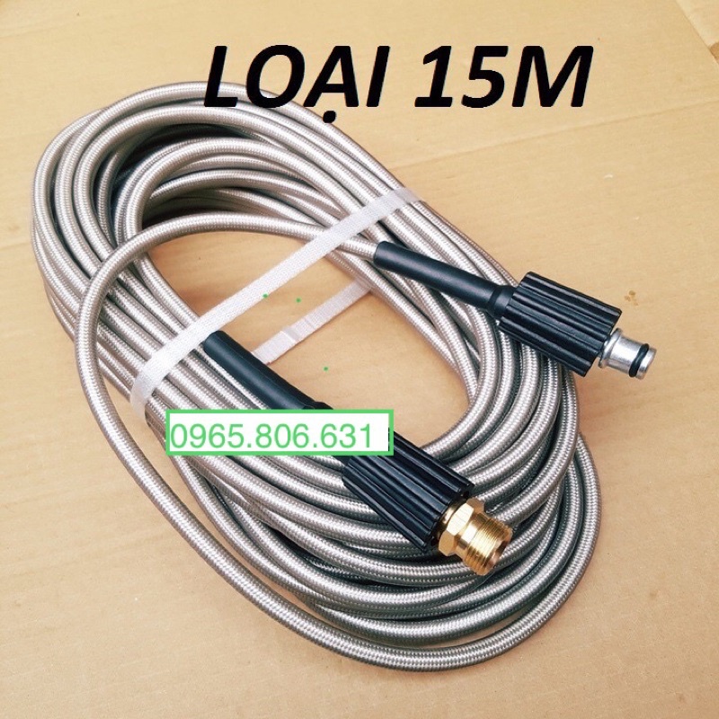 Dây Rửa Xe Siêu Dẻo 20 - 15 - 10 Mét, Dây Rửa Xe Áp Lực Cao Siêu Dẻo
