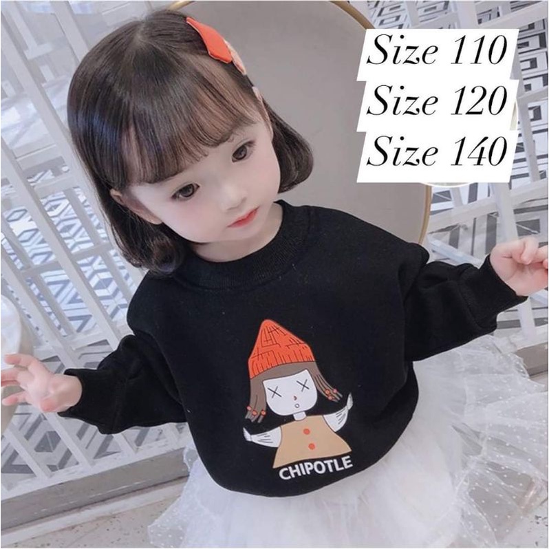 H159 - Áo Nỉ Dài Tay Cho Bé Họa Tiết Ngộ Nghĩnh