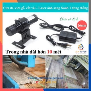 Đèn laser cho máy cắt cầu đá, máy chế biến gỗ, thiết bị laser, đèn laser tia Xanh một đường thẳng chân đế vuông cố định