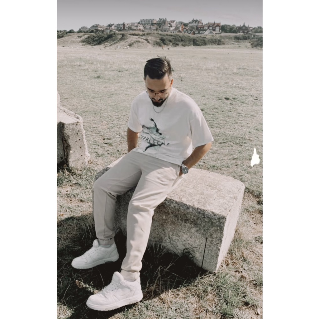 REP Abstract Dancer Slogan Print Short Sleeve RESENT T-shirt Retro High Street Couple Loose Cotton Half Sleeve