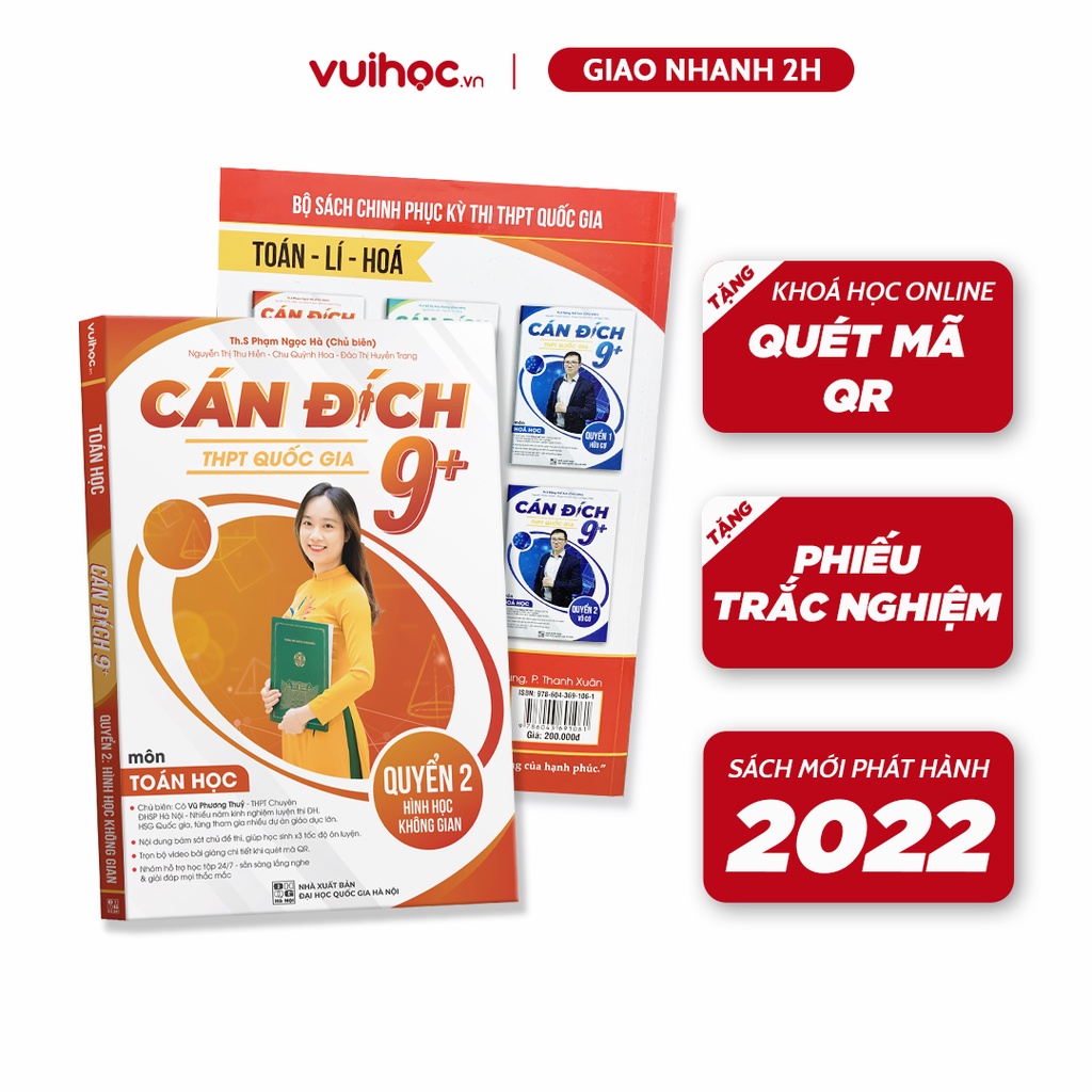 Sách ID - Sách Ôn Thi THPT Quốc Gia Cán Đích 9+ Môn Toán Quyển : Hình học không gian Vuihoc.vn
