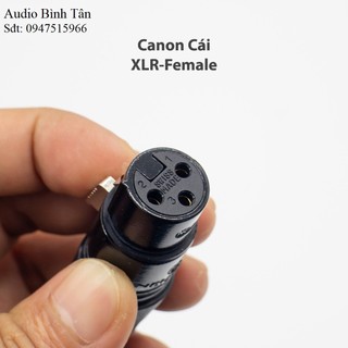 Đầu Jack Canon Cái Hàn Dây, jack đen chân đồng