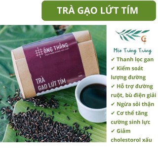 Trà gạo lứt tím/ trà gạo đậu Ông Thắng rang bếp củi, hạ thổ thải độc, hỗ trợ sức khỏe gói 500g