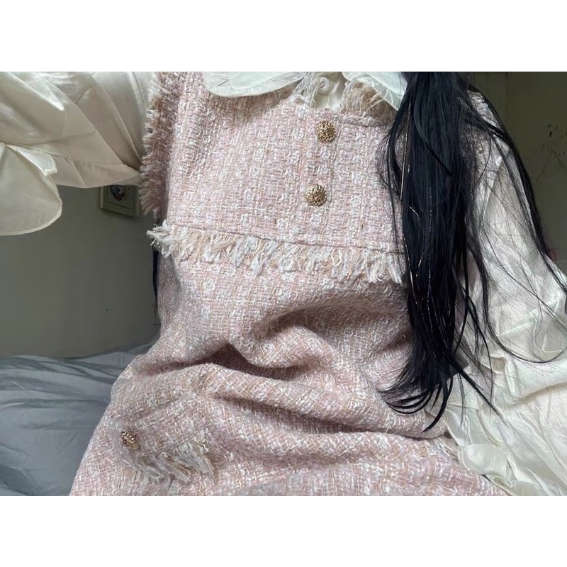 Set váy dạ và áo sơ mi tiểu thư sang chảnh