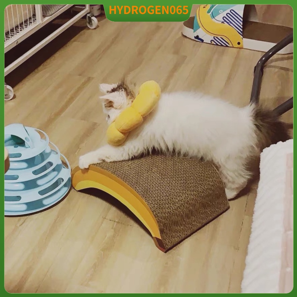 Bảng cào mèo Hình quả chuối Dễ thương vui nhộn Giấy gợn sóng Mèo mài móng vuốt cho con Hydrogen065