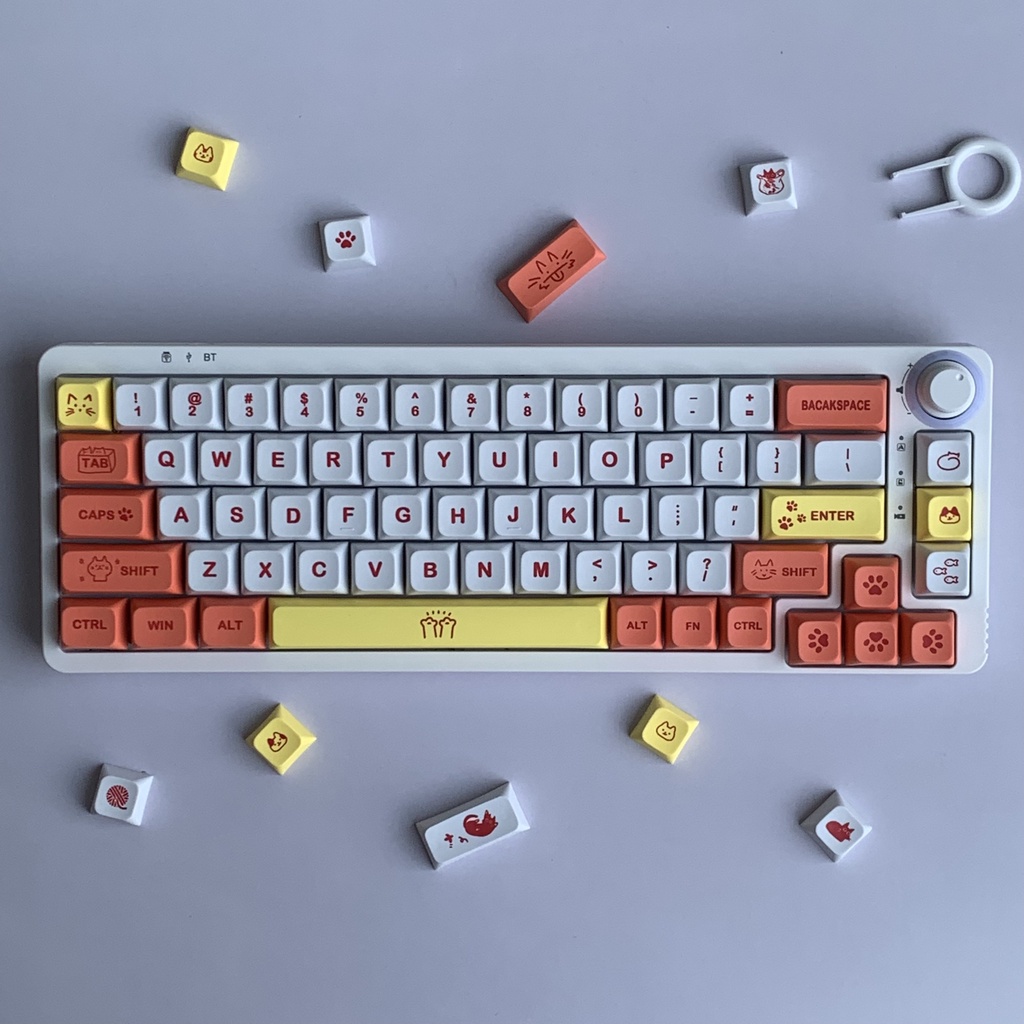 Keycaps PBT Chiều cao XDA - CAT CAT 130 phím dành cho phím cơ
