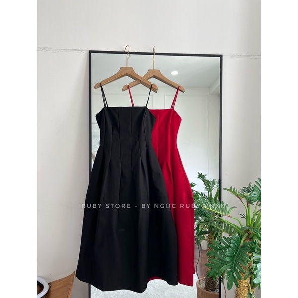 Đầm maxi xếp ly eo dự tiệc sang chảnh