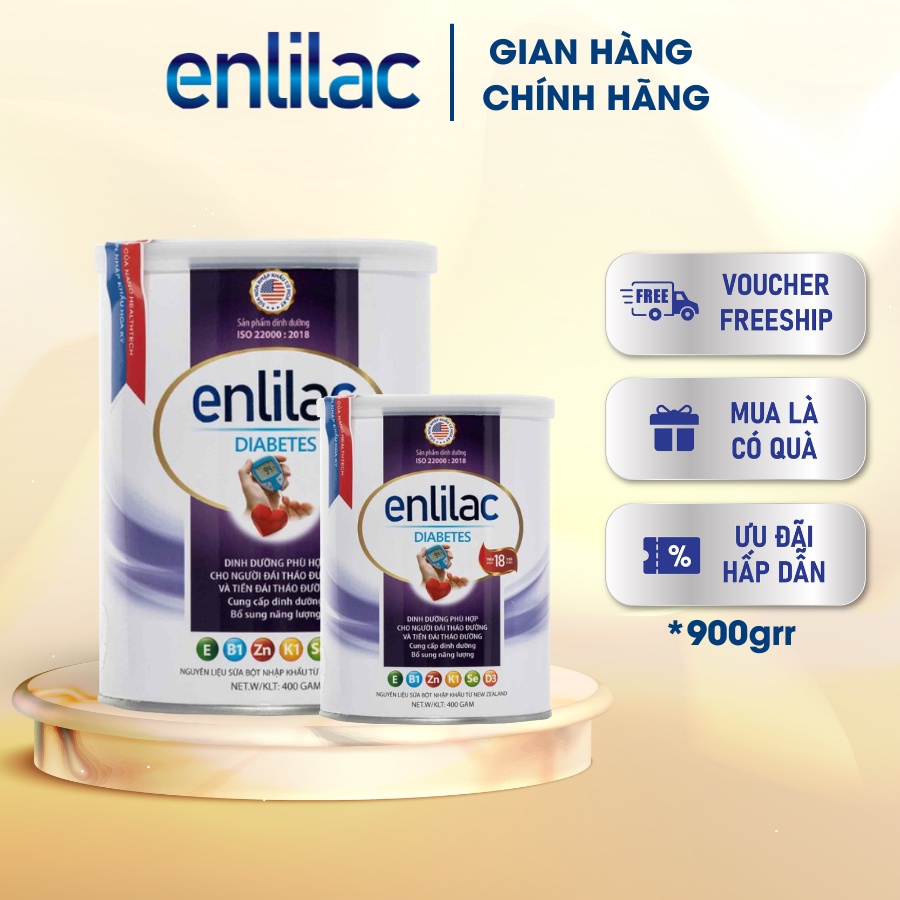 Sữa tiểu đường Enlilac Diabetes 2 Lon 900g