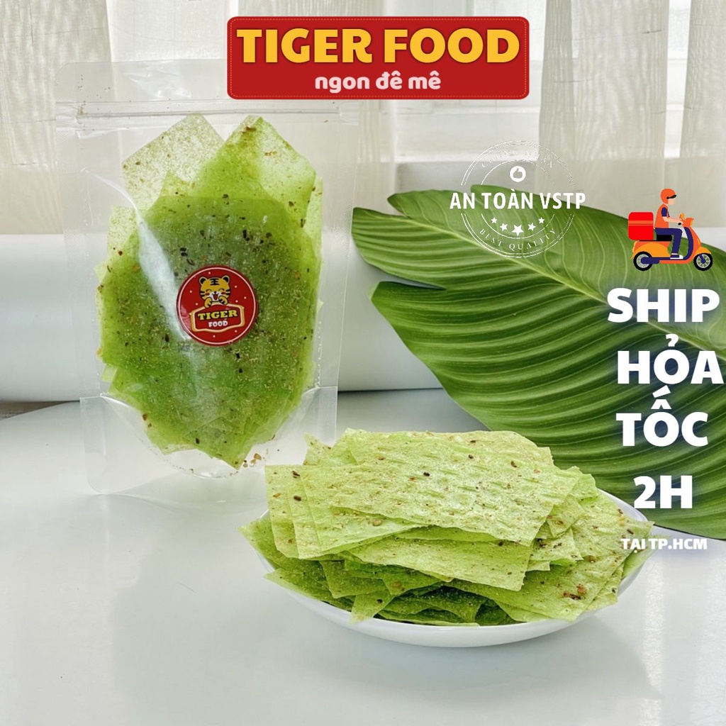 Bánh Tráng Lá Dứa Phô Mai 💖TIGER FOOD💖 Bánh Tráng Lá Dứa Long An Vị Ngọt Thơm Mùi Lá Dứa Túi Zip 70g Thơm Ngon