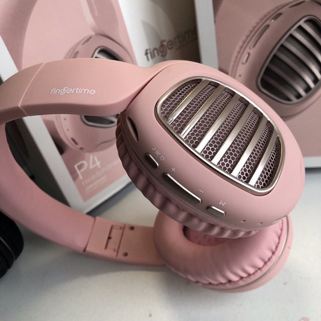 Tai nghe không dây P4 bluetooth 4.2 không dây màu hồng