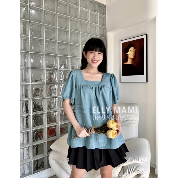 ( 40kg - 95kg ) Set Áo Bầu , Bigsize Nhiều Màu Hoa Nhí Cổ Vuông Mặc Thoải Mái Suốt Thai Kì &amp; Sau Sinh Thiết Kế Cao Cấp
