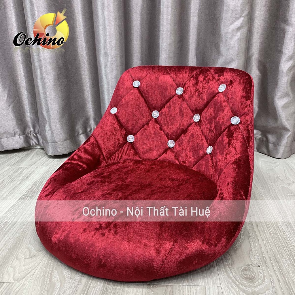 Đệm Ghế Quầy Bar, Mặt Ghế Quầy Thu Ngân Mẫu Nỉ Nhung Đính Đá sang chảnh (Không Chân)