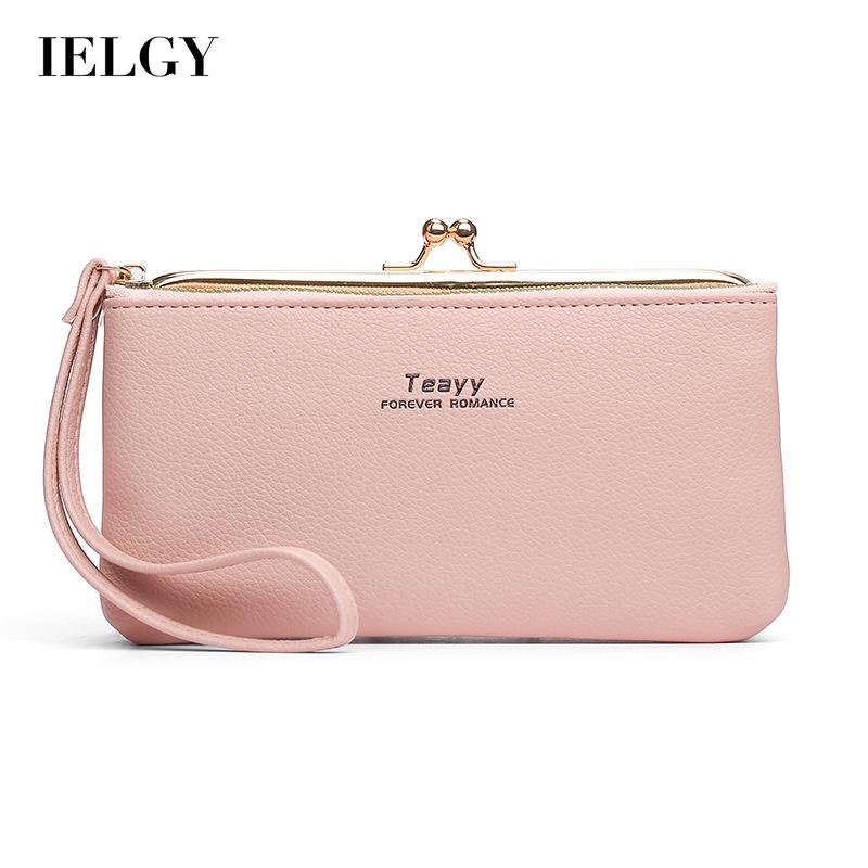 Ielgywomen's retro coin purse dài thời trang khí chất da mềm