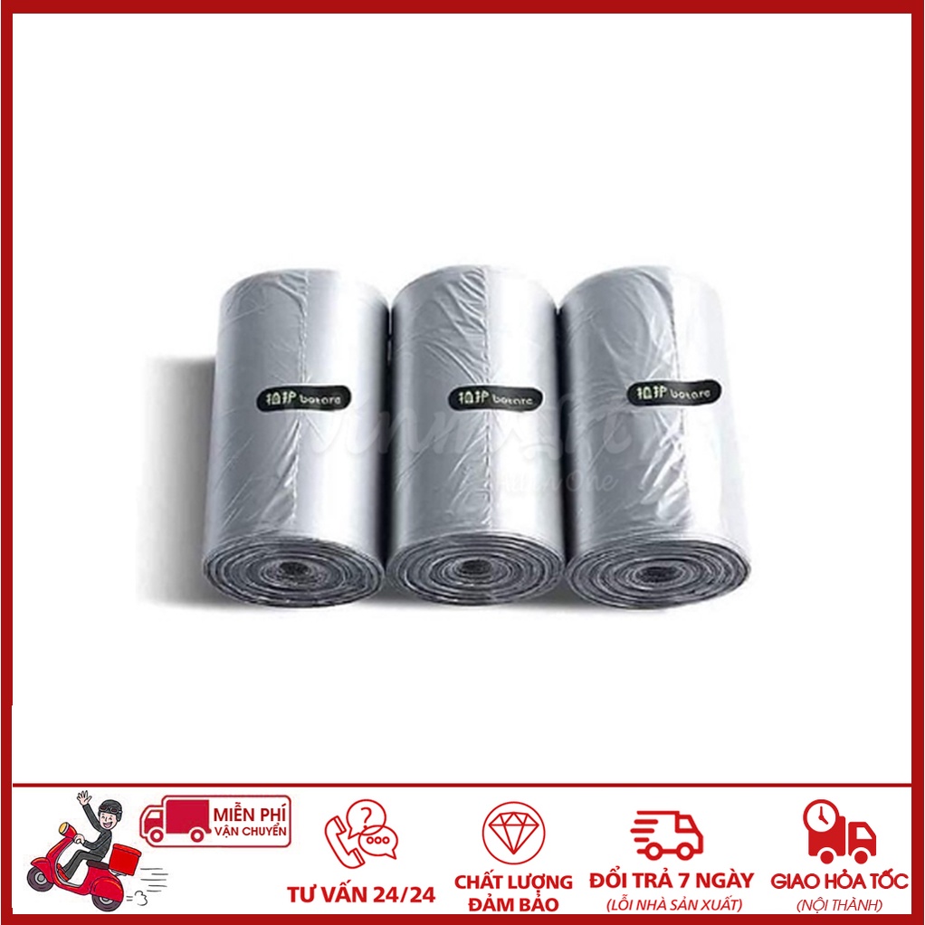 ⛔GIADUNGHOANGMAI⛔ Bịch 3 cuộn 110 túi đựng rác sinh học tự phân hủy (LOẠI 3 CUỘN - LOẠI GHI)