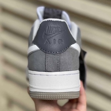 Giày thể thao tăng chiều cao air force 1 xám da lộn phiên bản cao cấp giày Sneaker af1 smoke grey xám