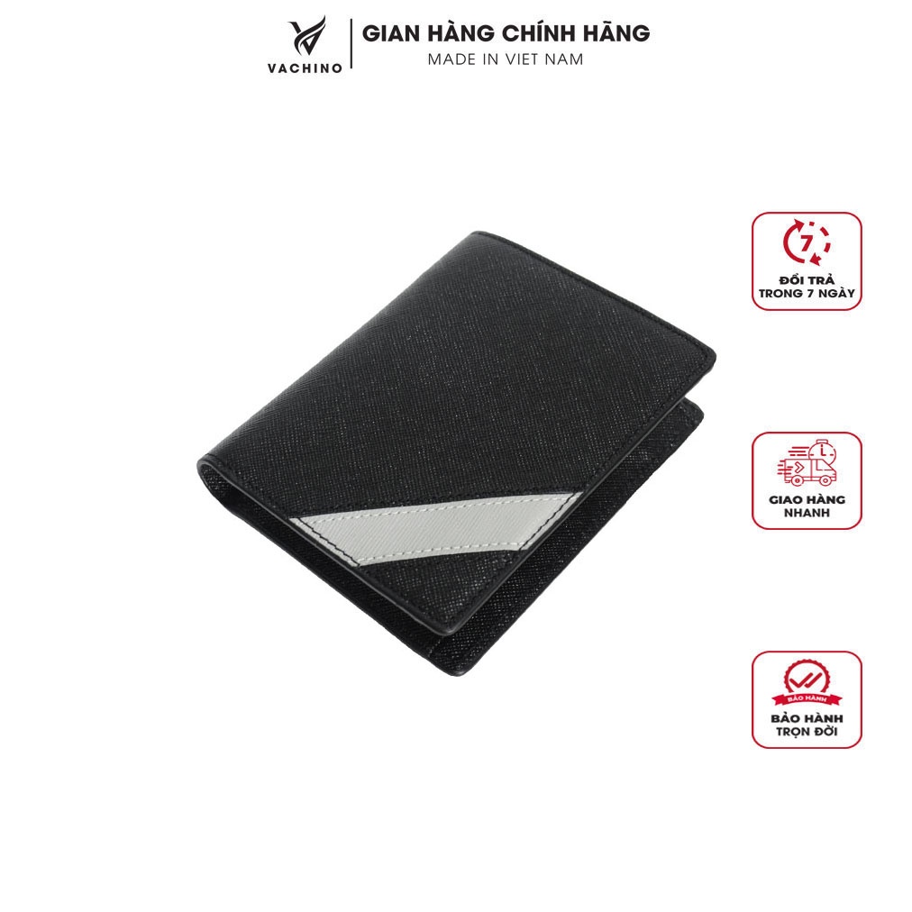 Ví da nam chất liệu da bò thật 100% thương hiệu VACHINO-VN014