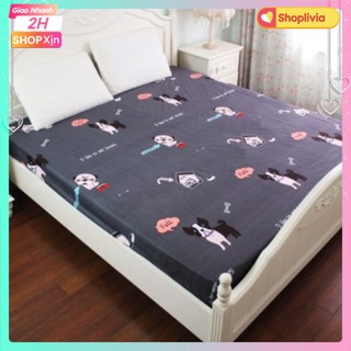 Drap ga trải giường siêu xinh 1m2x2m,1m4x2m,1m6x2m,shoplivia[mẫu chó ghi]