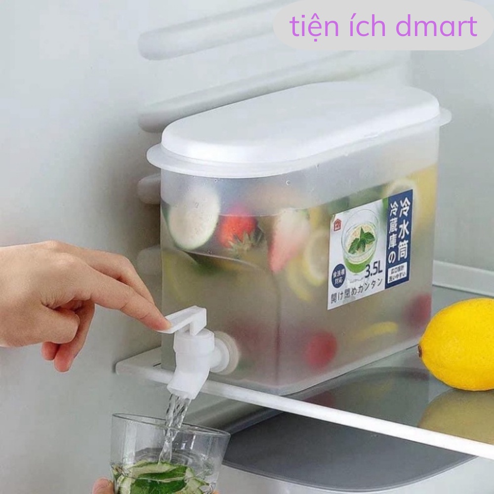 bình đựng nước 3.5l có vòi tiện lợi, đựng đồ uống ướp lạnh thực phẩm