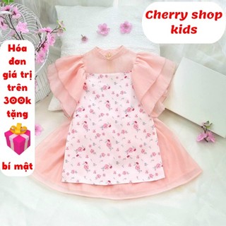Váy cách tân cho bé gái, Váy size nhí tay bồng siêu điệu đà cho các bé từ 1-5 tuổi Cherry Đà Nẵng