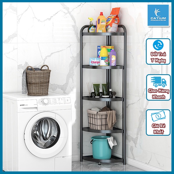 Kệ Góc Tường Đa Năng Gấp Gọn 5 Tầng, Thép Sơn Tĩnh Điện Chống Gỉ Sét, Lỗi 1 Đổi 1 Giao Hàng Nhanh