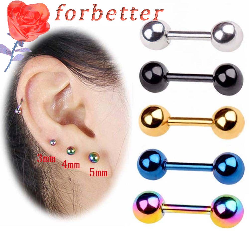 Hoa tai mạ kiểu quả tạ nhỏ phong cách thời trang đơn giản