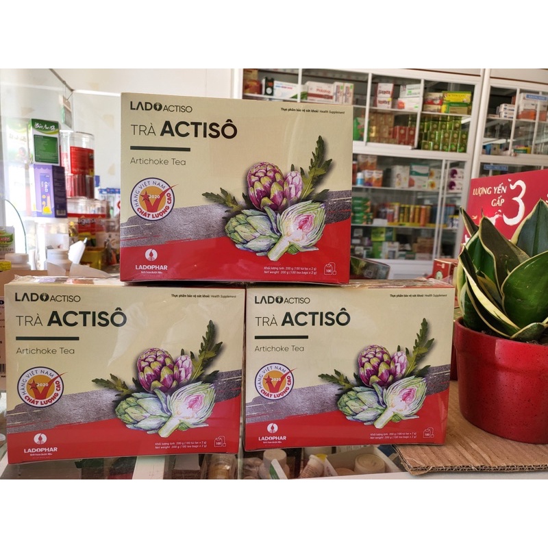 10 hộp Trà hộp 100 túi lọc Atiso/ Actiso ladophar