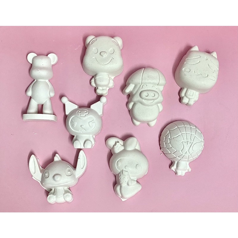 Bộ tô tượng cho bé 5 con size 5-8cm kèm 6 màu nước và 2 cọ