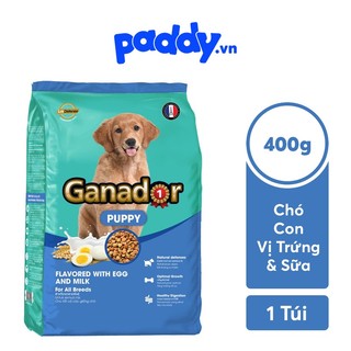 [400g] Thức Ăn Hạt Cho Chó Con Ganador Puppy Vị Trứng & Sữa