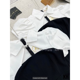 ĐẦM BODY TAY PHỒNG TRẮNG