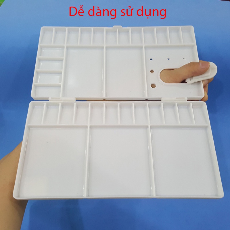 Khay Pha Màu Palette Pha Màu Đôi 33 Ngăn Có Nắp Gập