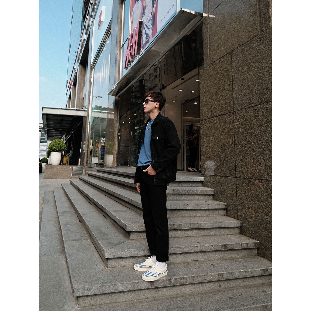 Quần Jeans The Denimaniac dáng ôm màu Black - Slim Fit