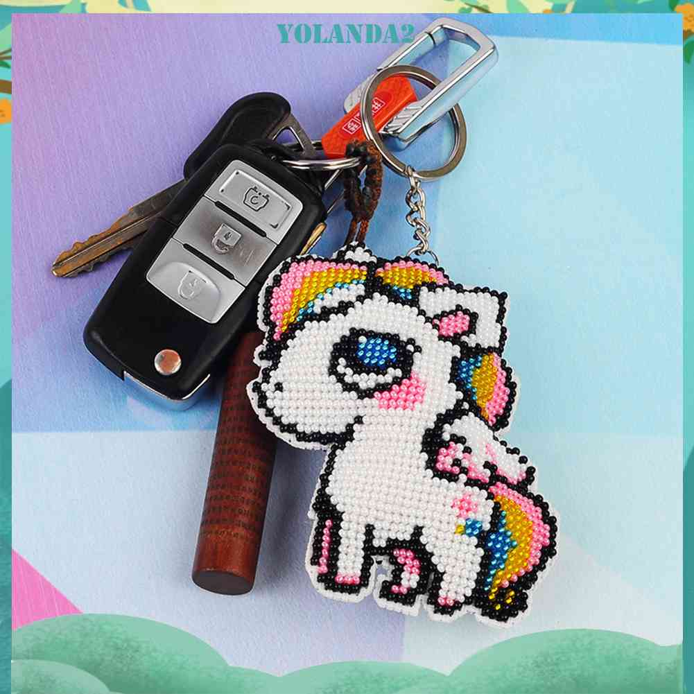 Móc Khóa Thêu Chữ Thập Đính Hạt Toàn Diện Chính Xác DIY