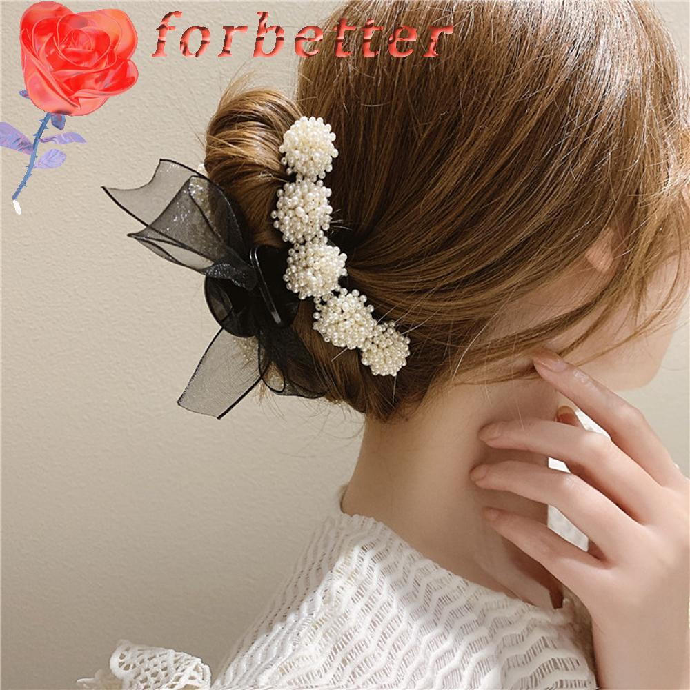 Kẹp Càng Cua Đính Ngọc Trai Thời Trang Dành Cho Nữ