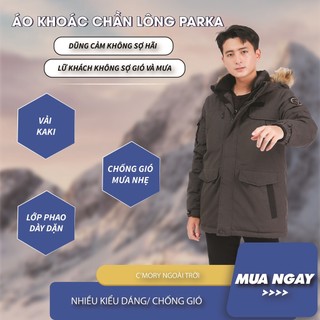 Áo khoác phao nam parka trần bông dáng dài giữ ấm cản gió C'mory C1350