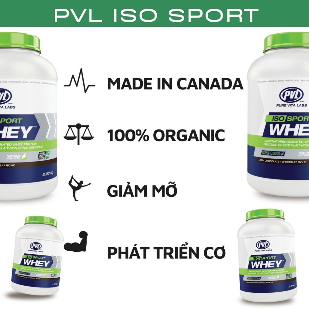[GIÁ TỐT NHẨT] PVL ISO SPORT WHEY 5LBS 2,27KG | Thực Phẩm Bổ Sung Thúc Đẩy Phát Triển Cơ Nạc
