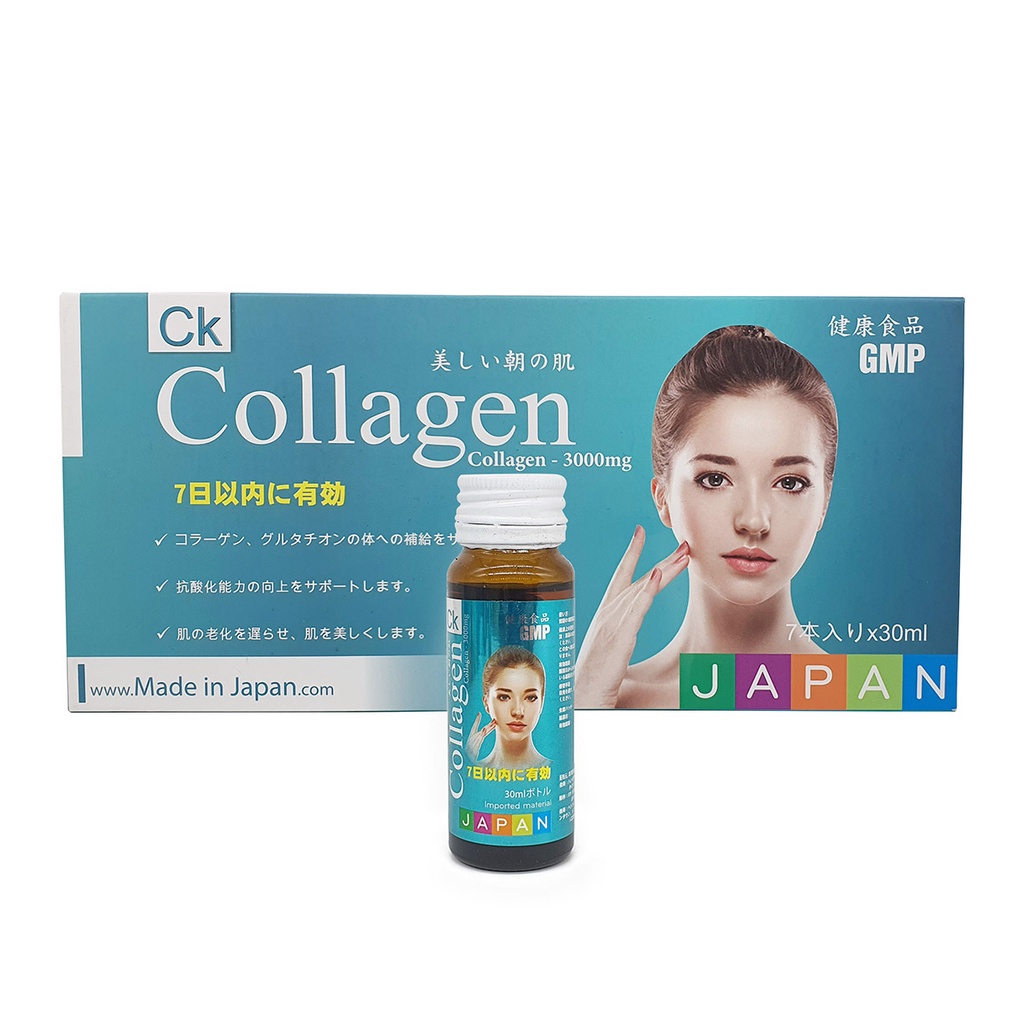 Collagen CK dạng chai nước uống Nhật Bản, collagen Nhật Bản làm đẹp da chống lão hóa