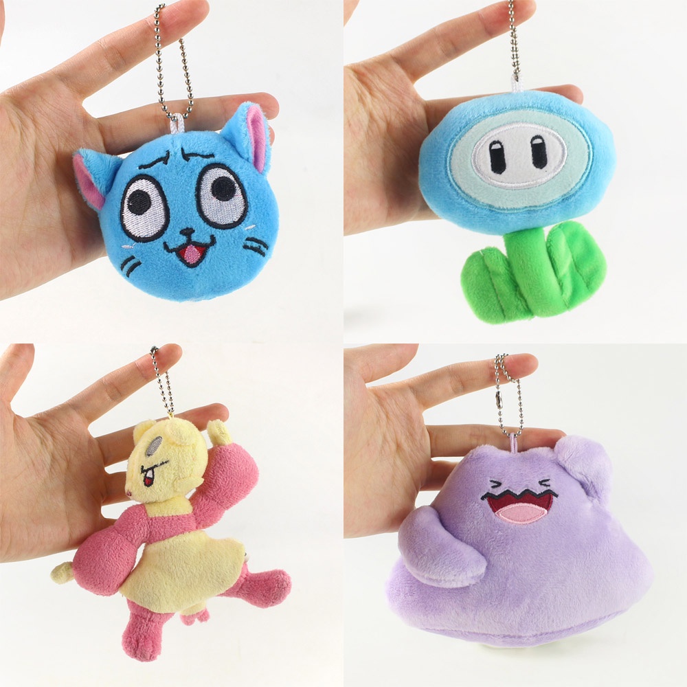 Móc Khóa Búp Bê Nhồi Bông Mềm Mại Phong Cách Hoạt Hình Pokemon Ditto Fairy Tail Happy Gudetama 6 Kiểu