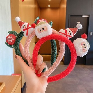 Cài tóc băng đô bông xù Giáng Sinh Noel Chrístmas siêu xinh xắn dễ thương